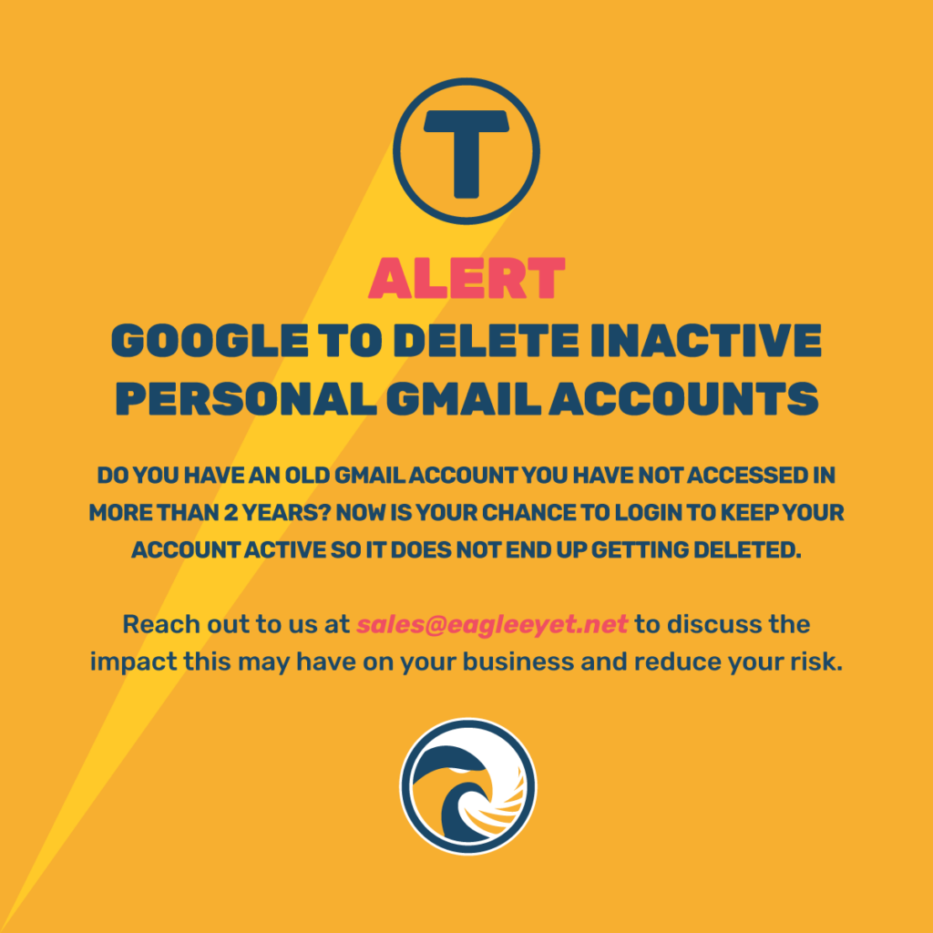 Google to delete inactive personal gmail accounts