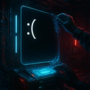 Windows Blue Screen of Death turning black