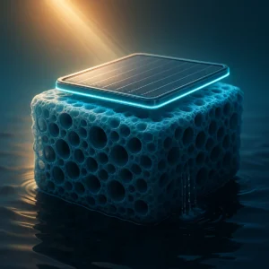 Spongy material remove salt from seawater