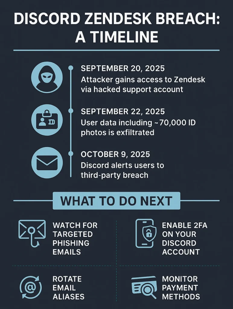Discord Zendesk breach Timeline