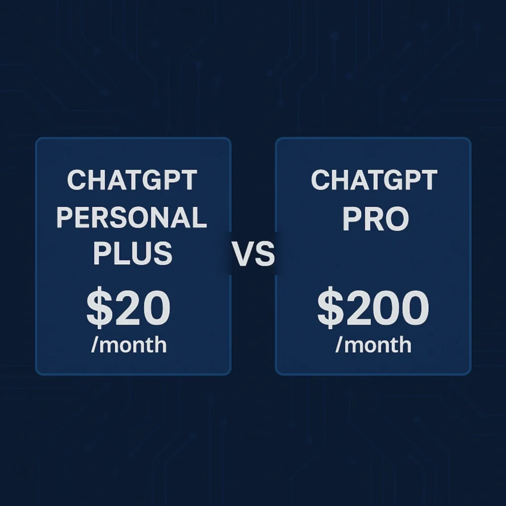 ChatGPT Personal Plus vs Pro